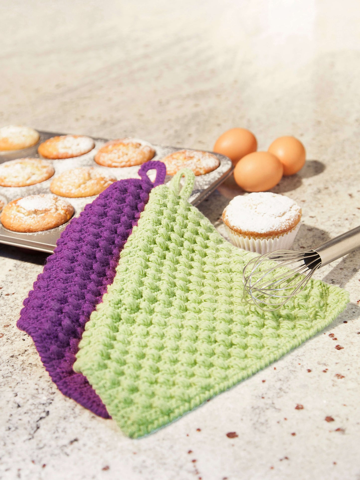 Topflappen mit Noppen