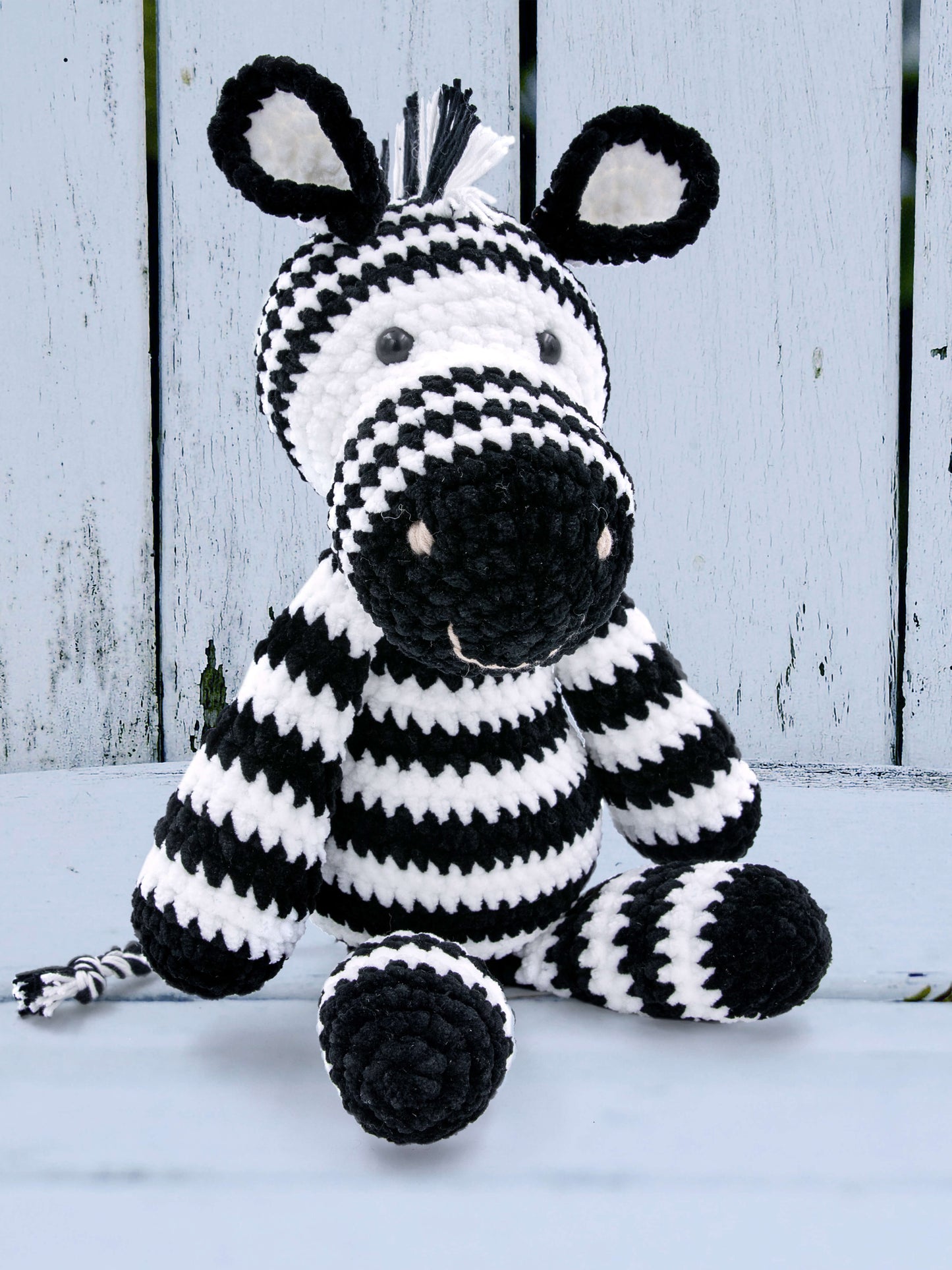 Häkelanleitung Kuscheltier Zebra Zottel