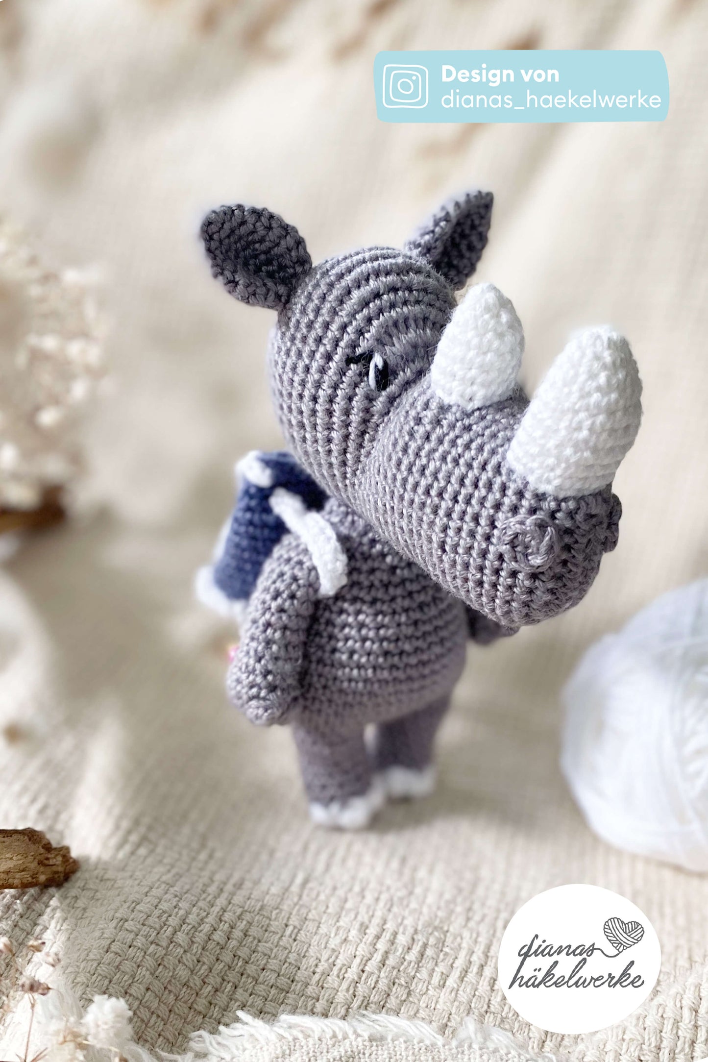 Amigurumi Rapti das Nashorn