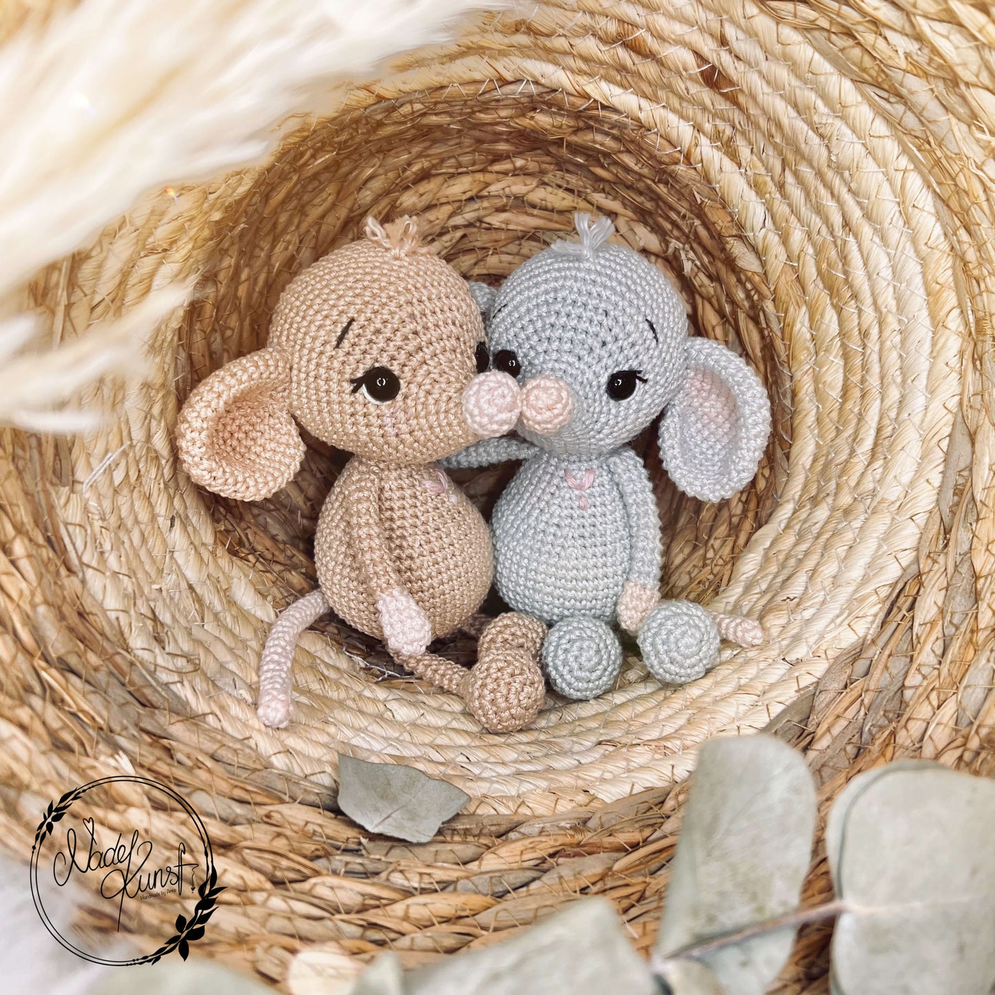 Amigurumi Maus Milly aus Baumwollgarn