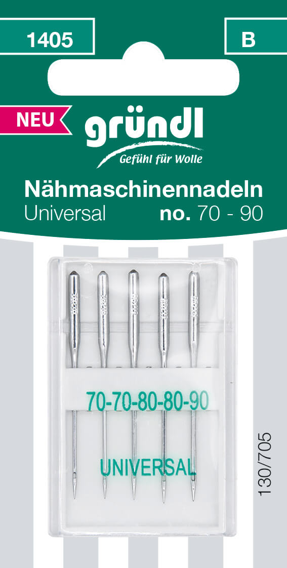 Nähmaschinennadeln Universal, 5 Stk., No. 70 – 90