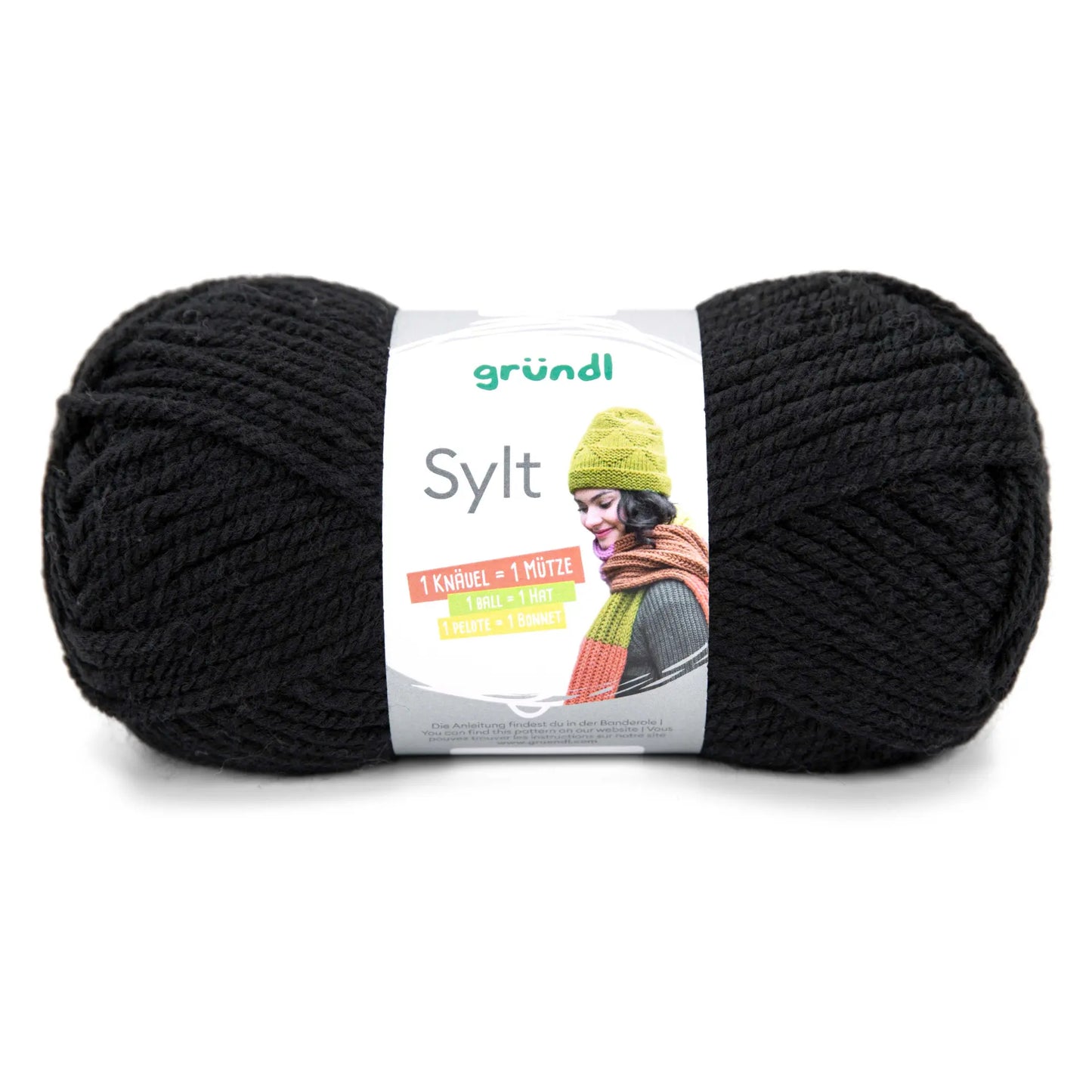 Knitting kit: Scarf in garter stitch for knitting beginners with fringes in autumn colors