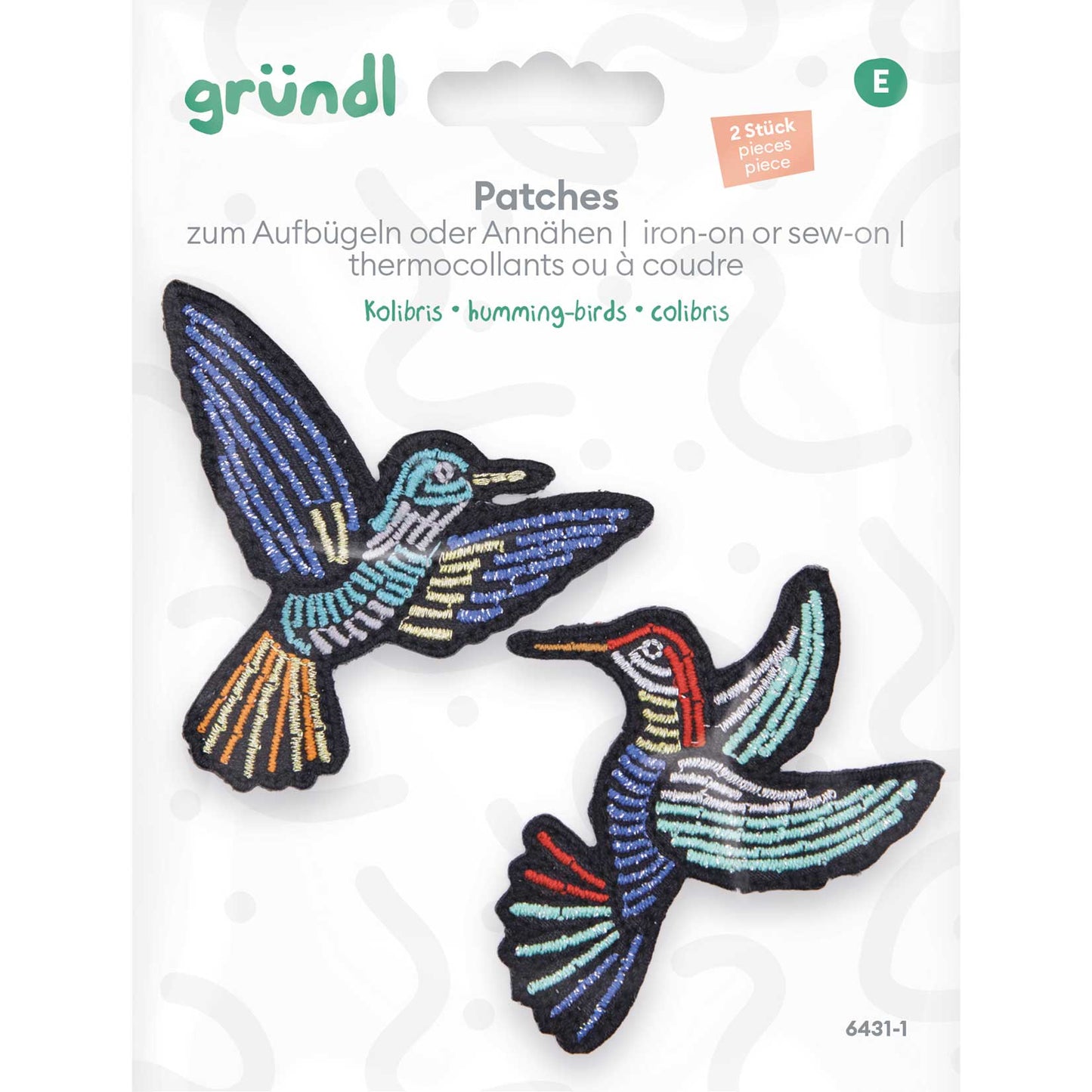 Patches zum Aufbügeln - Kolibris