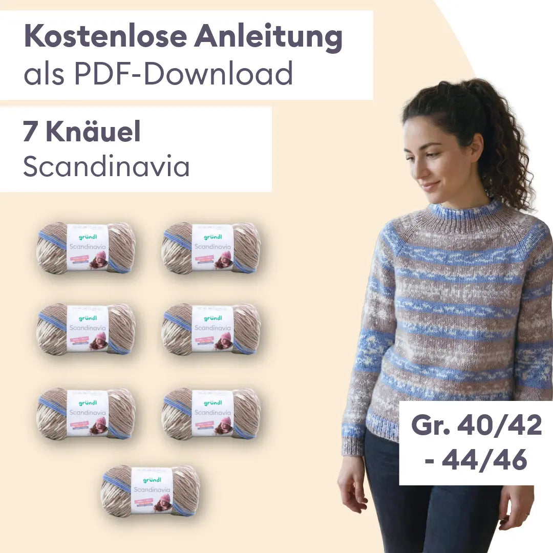 Kit tricot pull raglan Hygge Top-Down