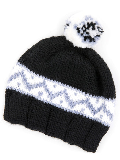 Jacke und Mütze mit Einstrickmuster