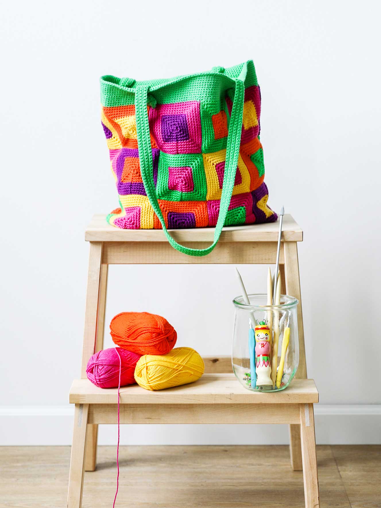 Häkeltasche mit Granny Squares