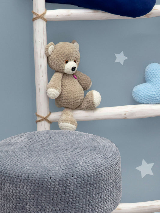 Häkelanleitung Teddybär und Herzkissen
