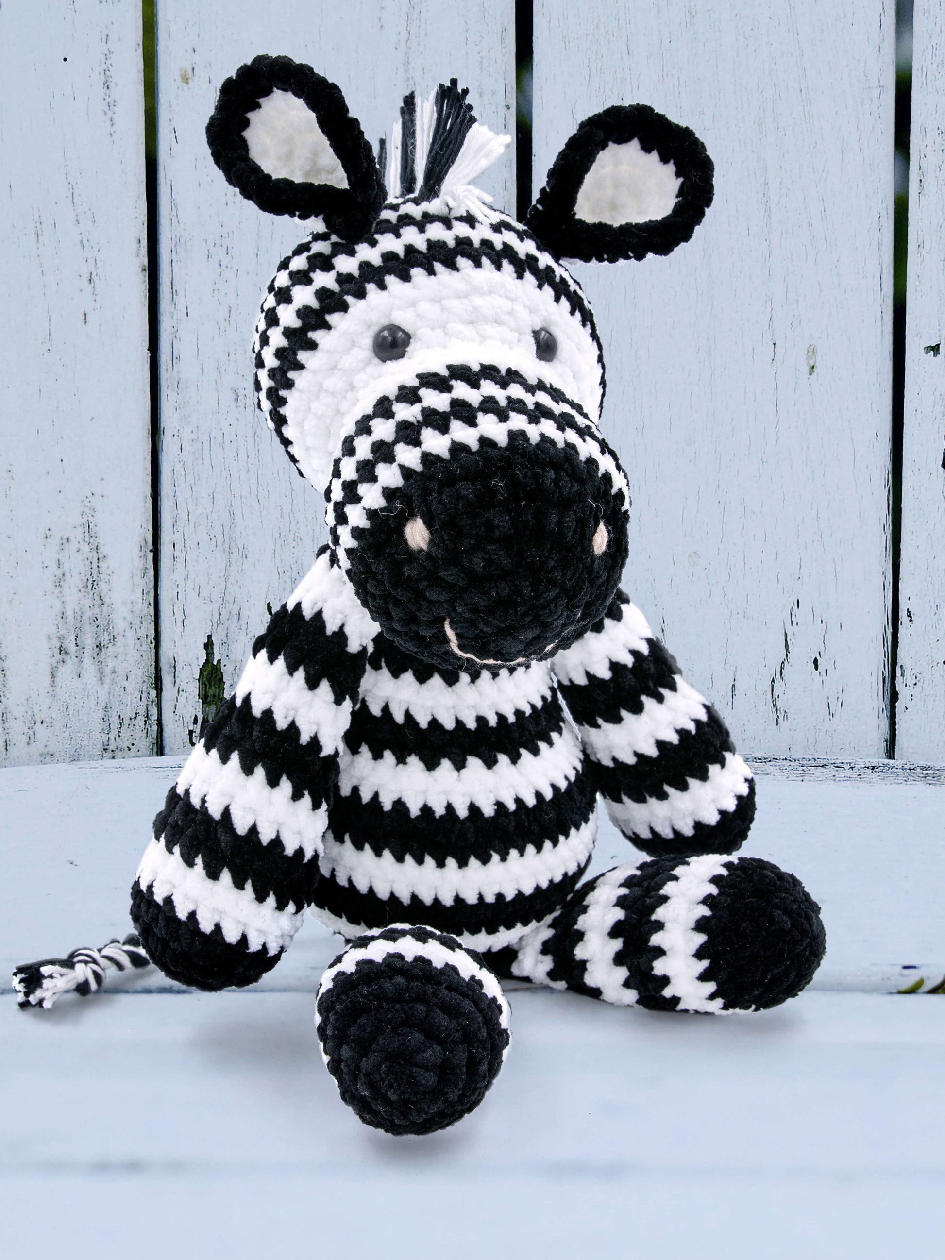 Häkelanleitung Kuscheltier Zebra Zottel
