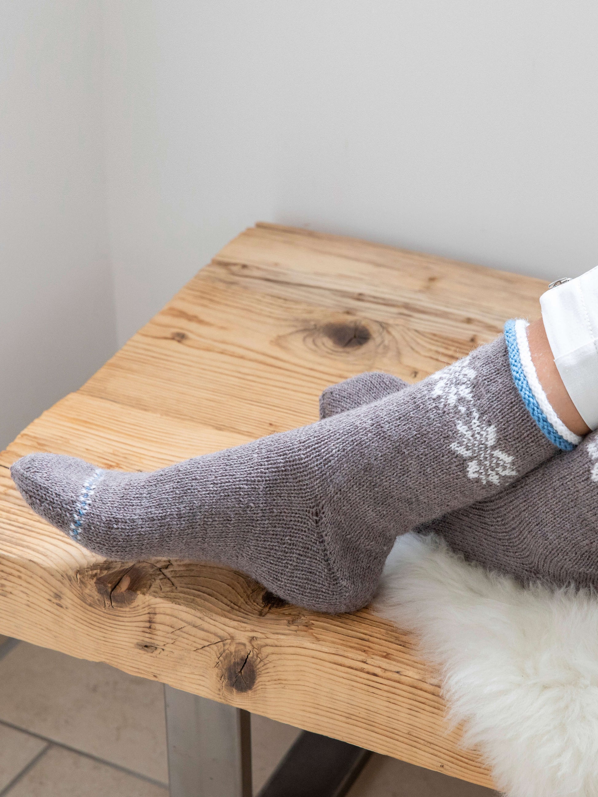 Socken mit Norwegersternen