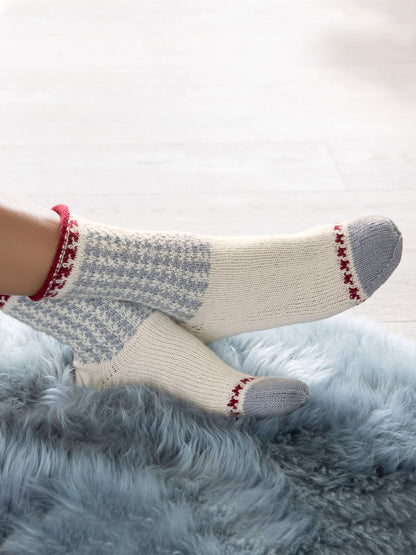 Socken mit Hahnentrittmuster