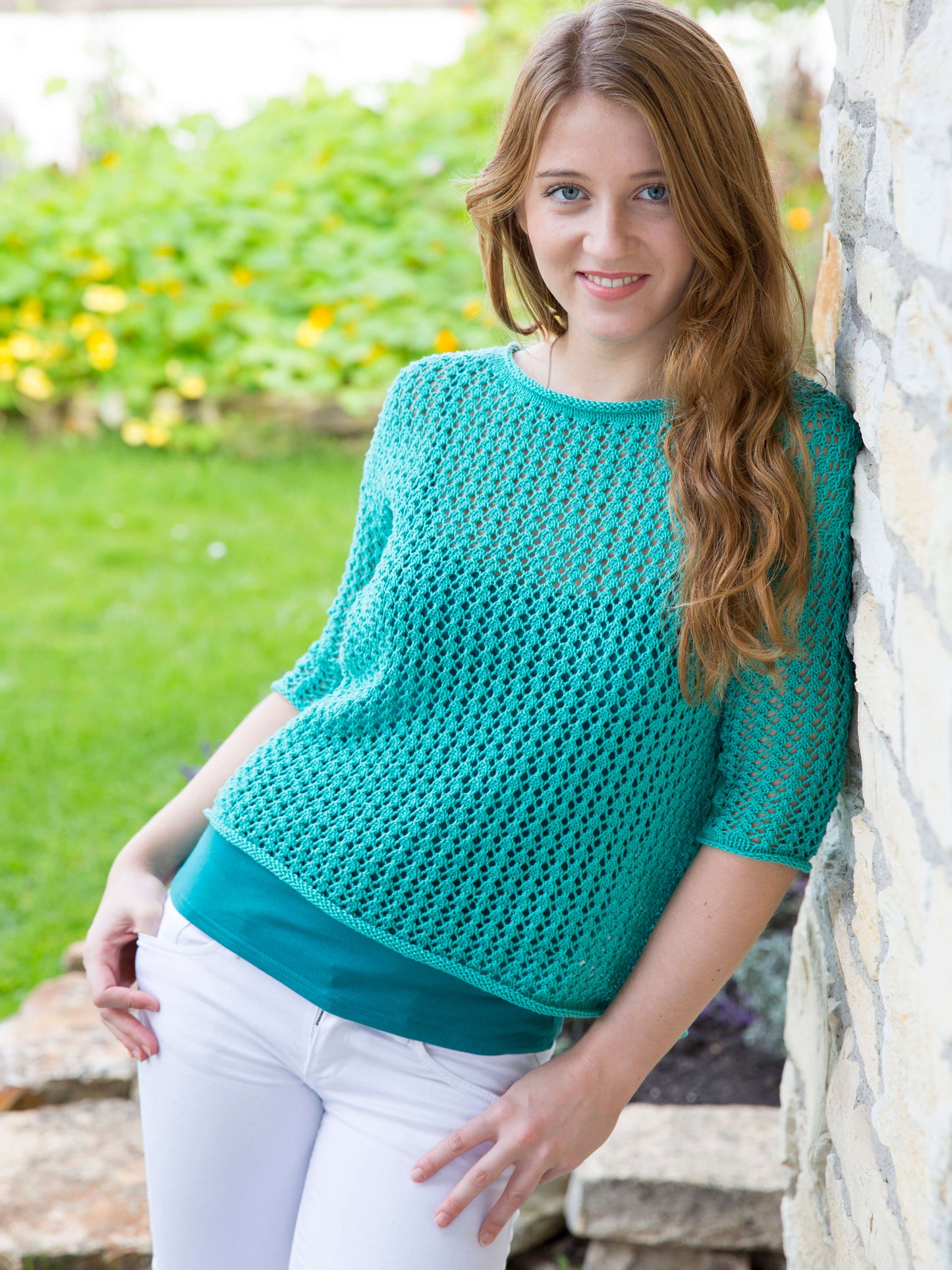 Pullover im Netzmuster