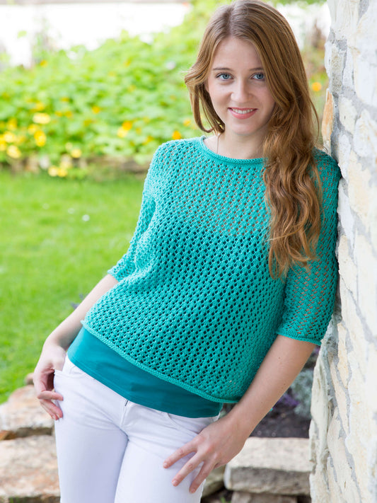 Pullover im Netzmuster