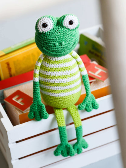 Häkelanleitung Freddy Frosch
