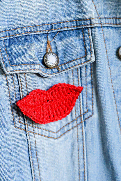 Gehäkelte Lippen