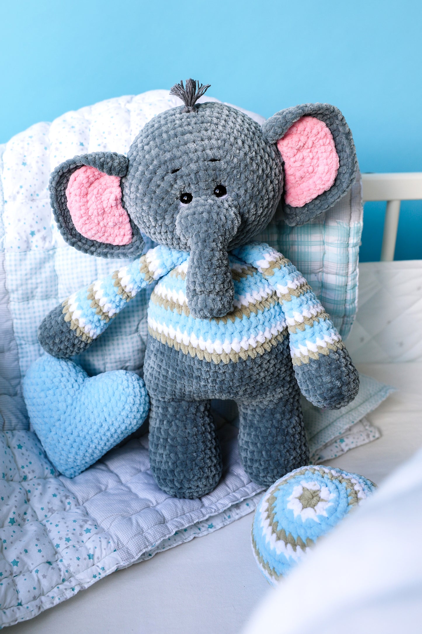 Häkelanleitung Kuscheltier Elefant Emil