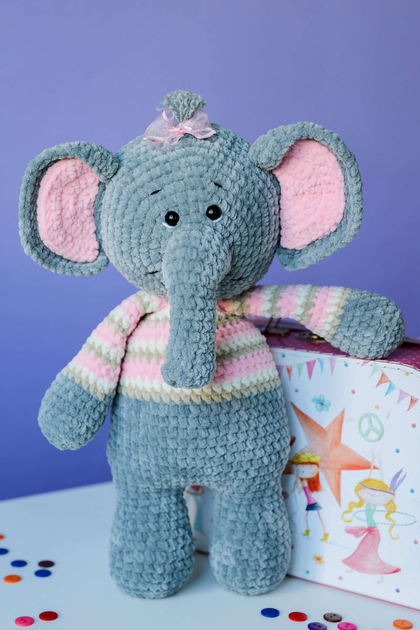 Häkelanleitung Kuscheltier Elefant Emil