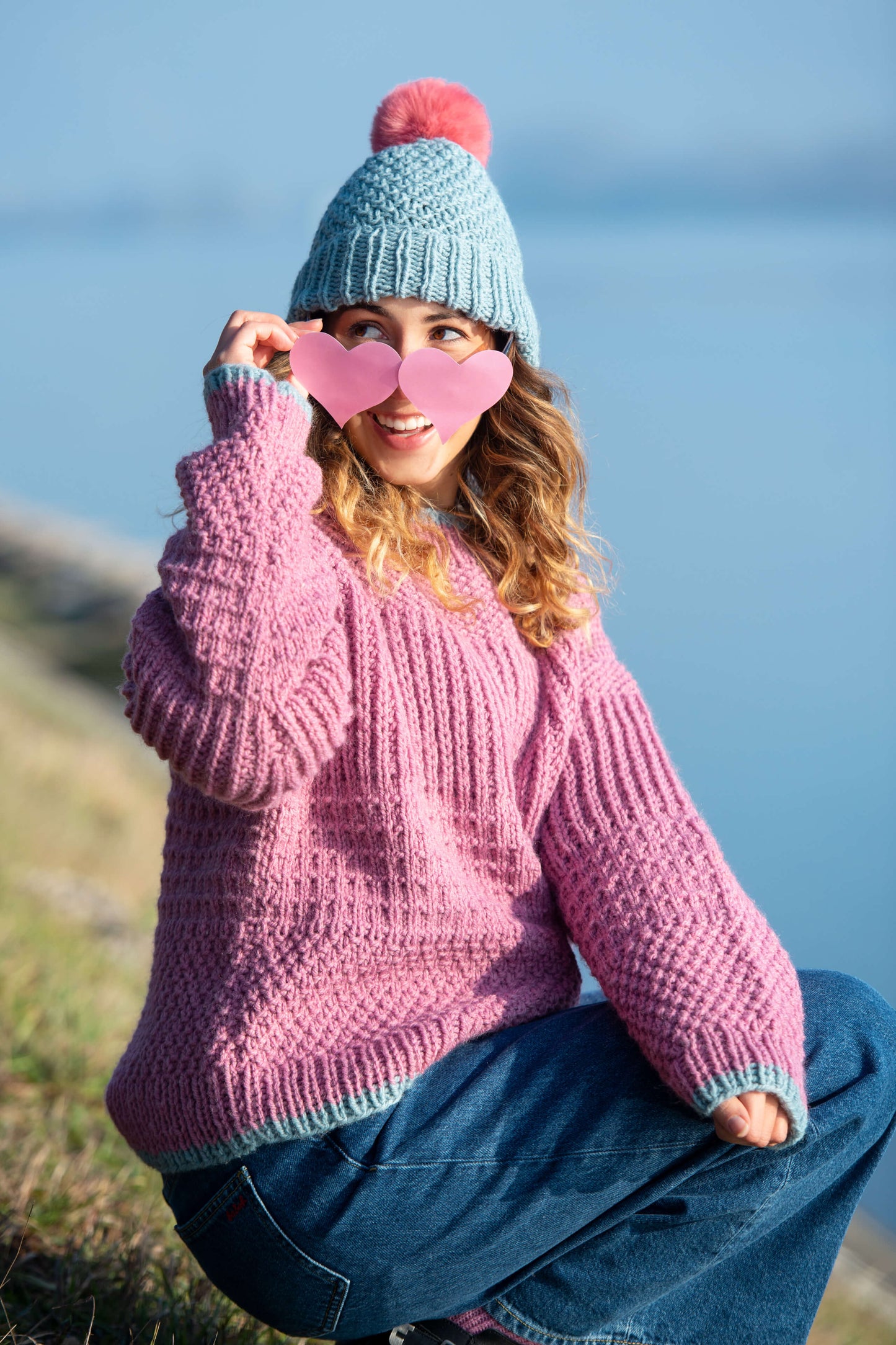 Pulli mit Reliefmuster