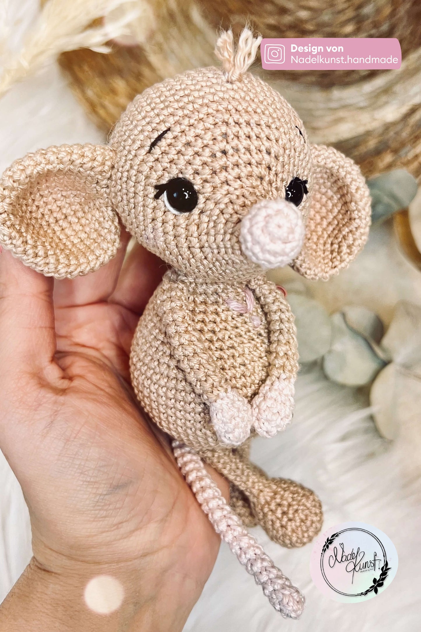 Amigurumi Maus Milly aus Baumwollgarn