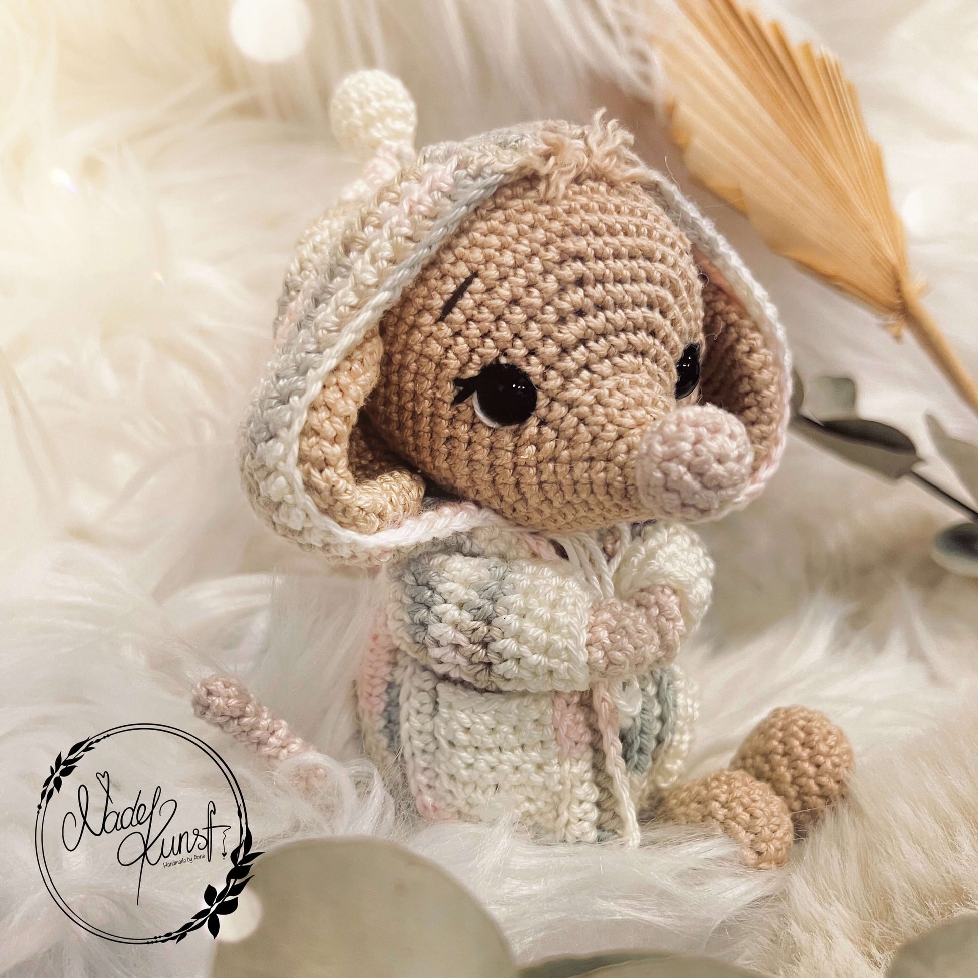 Amigurumi Maus Milly aus Baumwollgarn