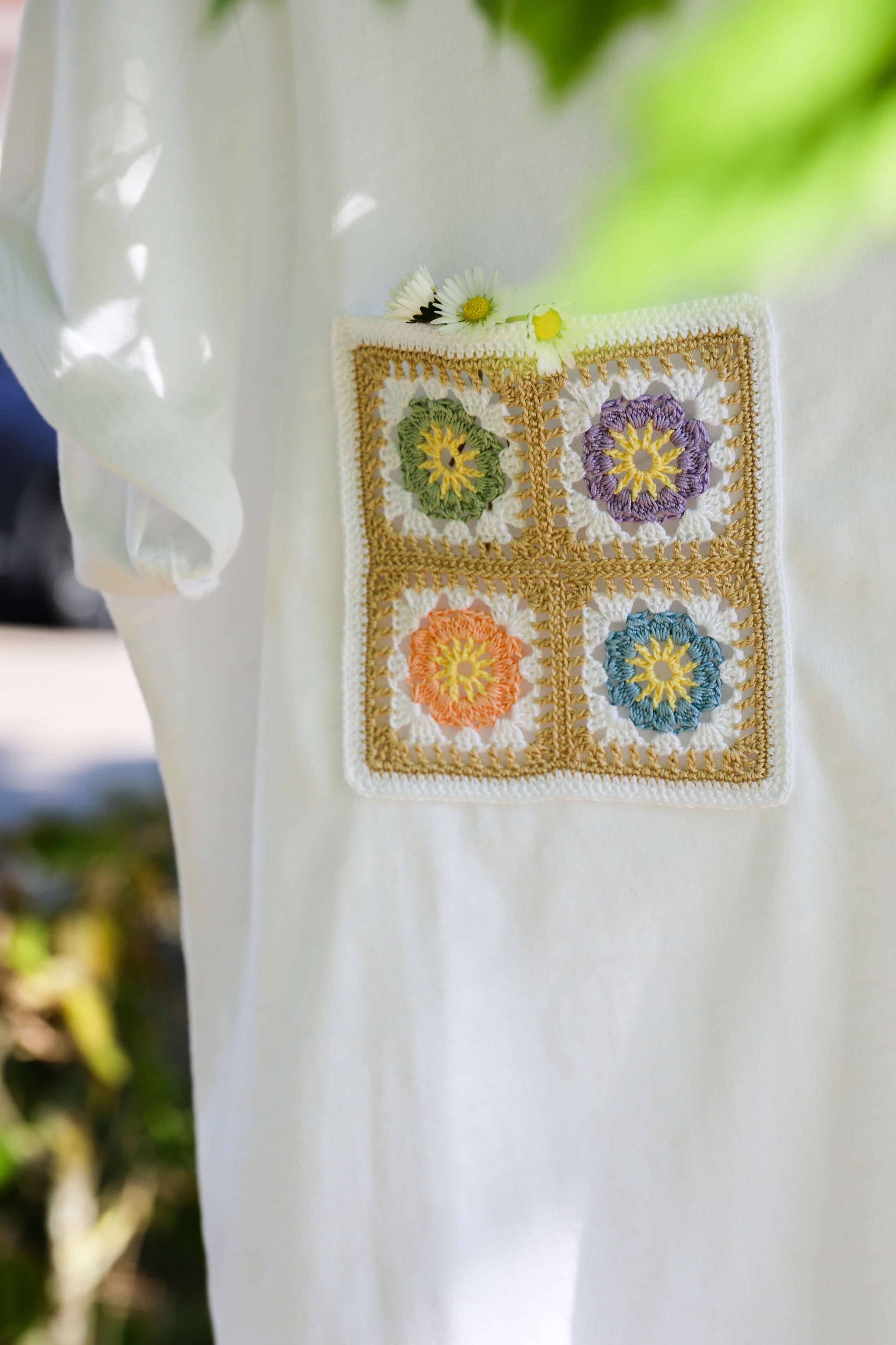 Granny Squares als Dekoelement