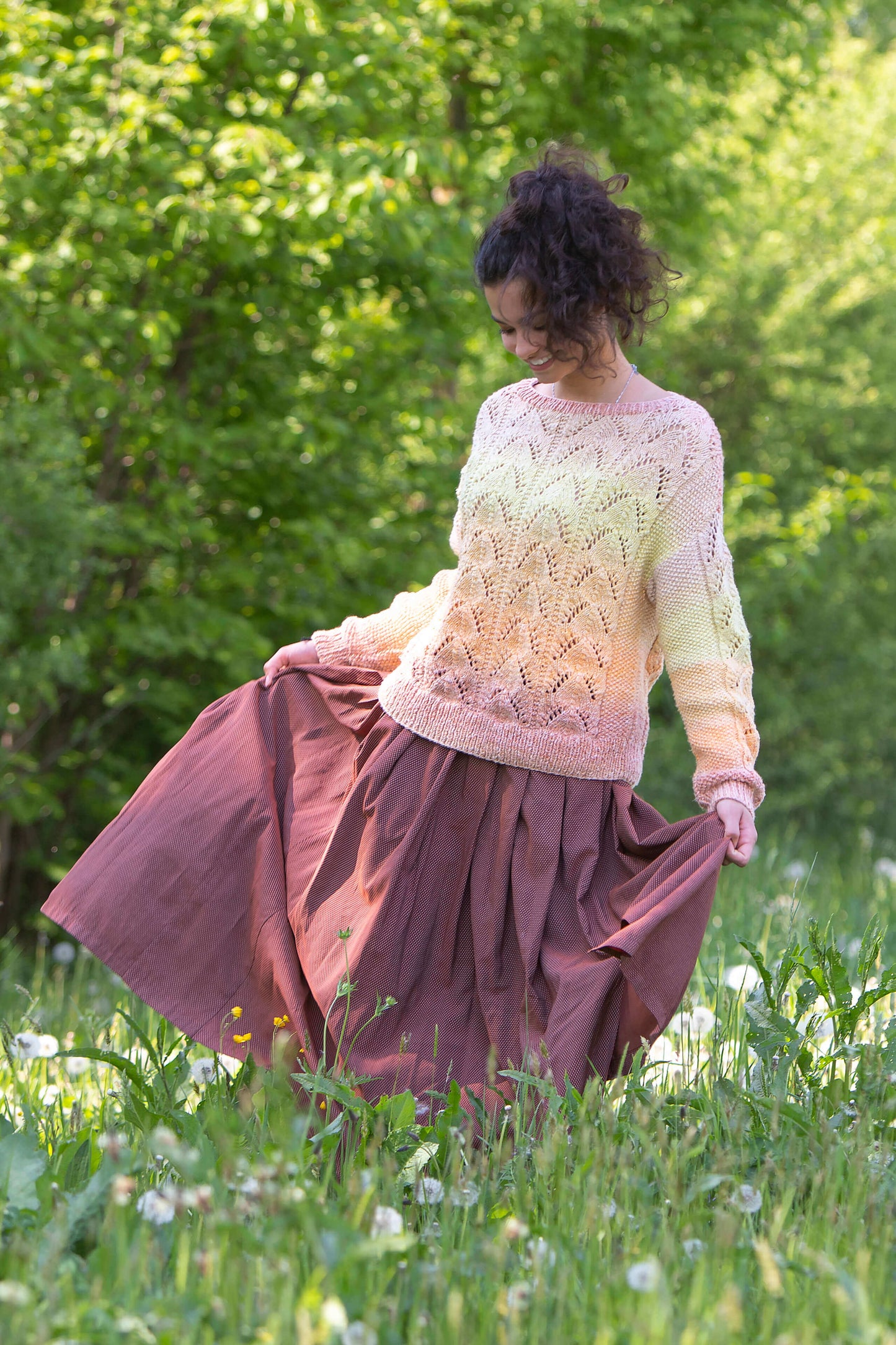 Pulli im Ajourmuster