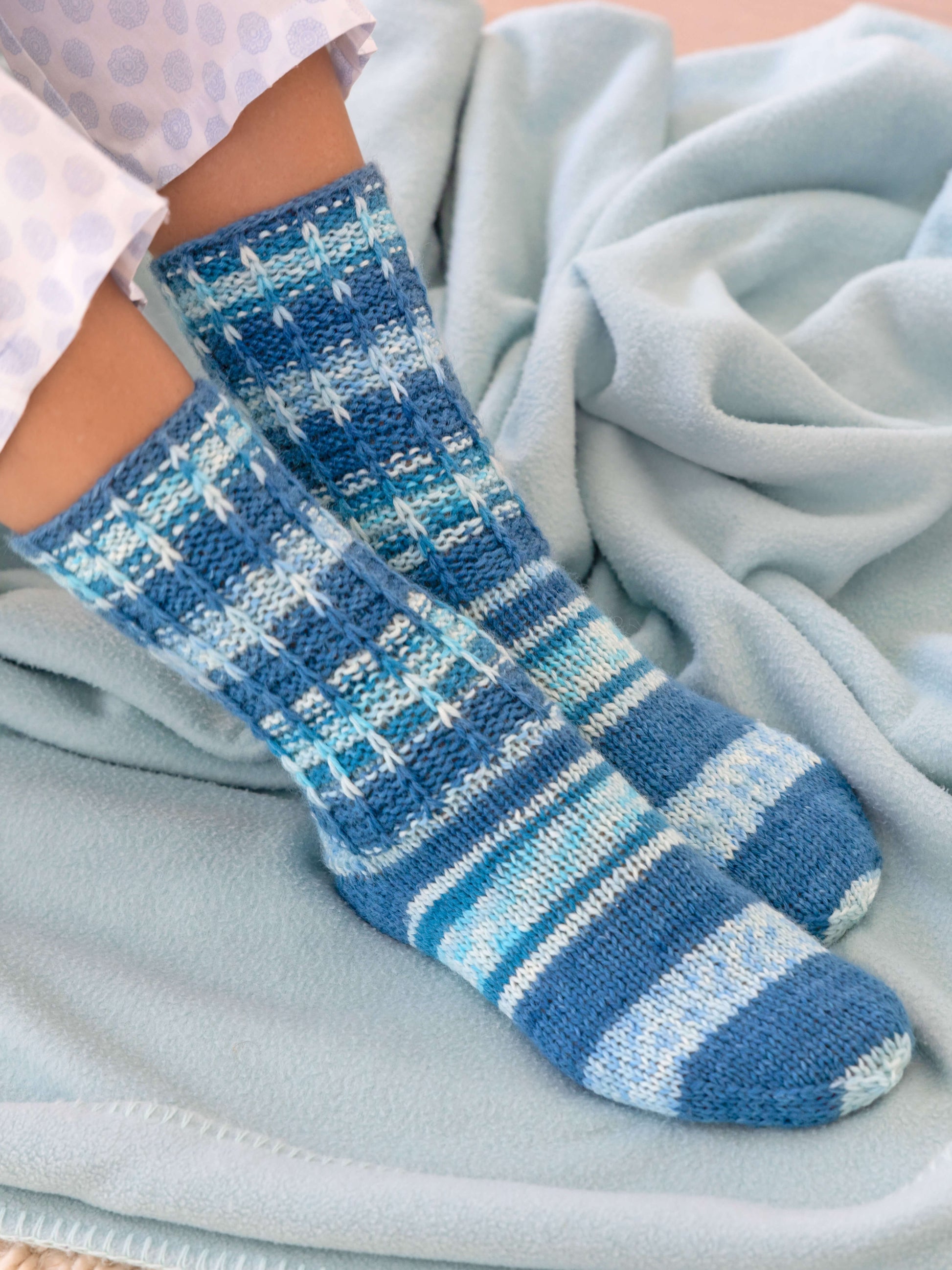 Socken mit Hebemaschenmuster