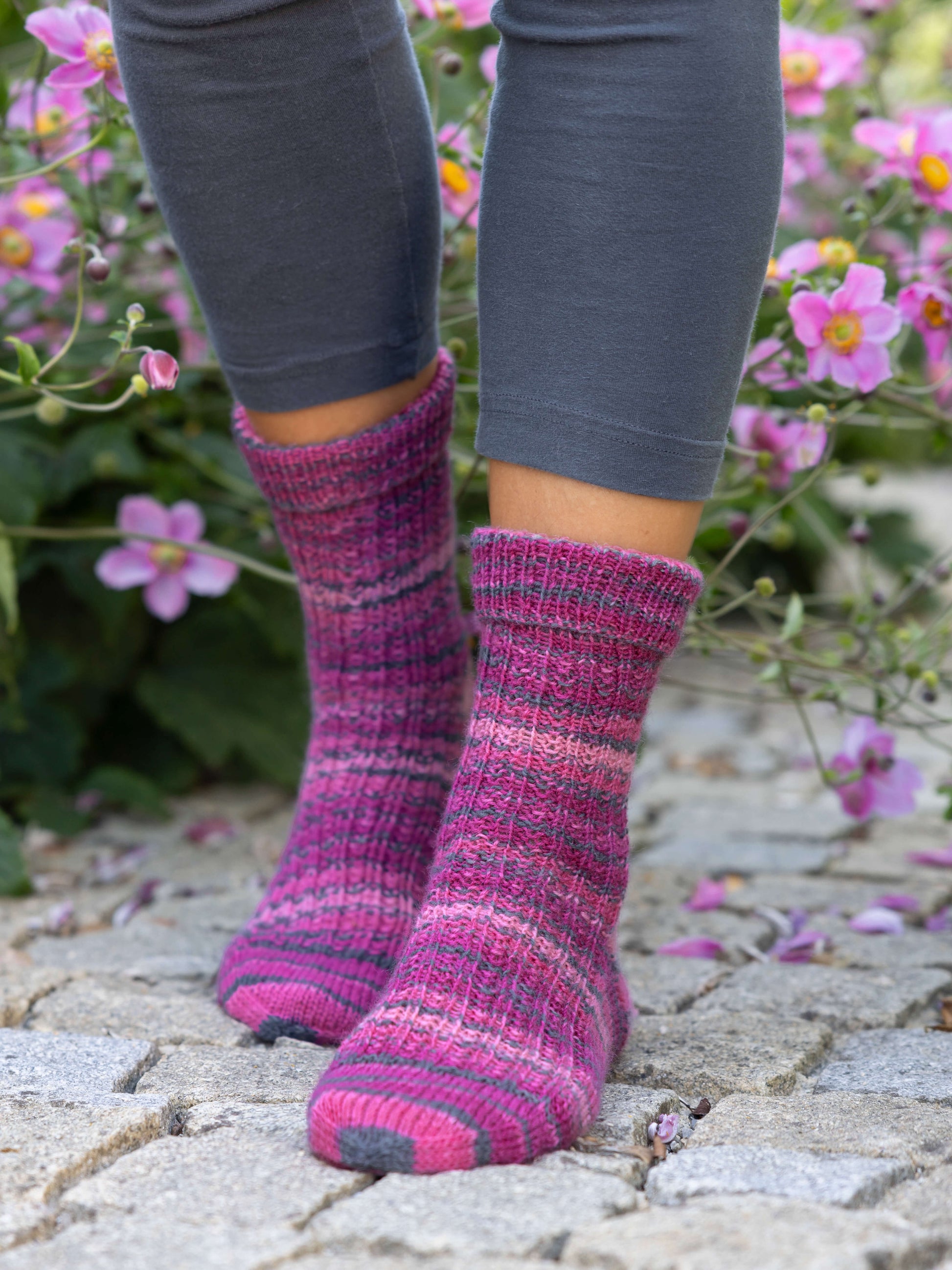 Socken mit Strukturmuster