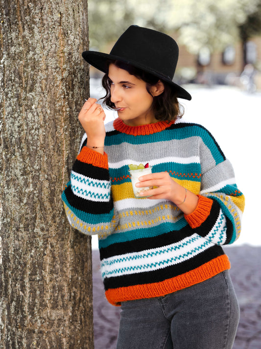 Pullover mit Streifen
