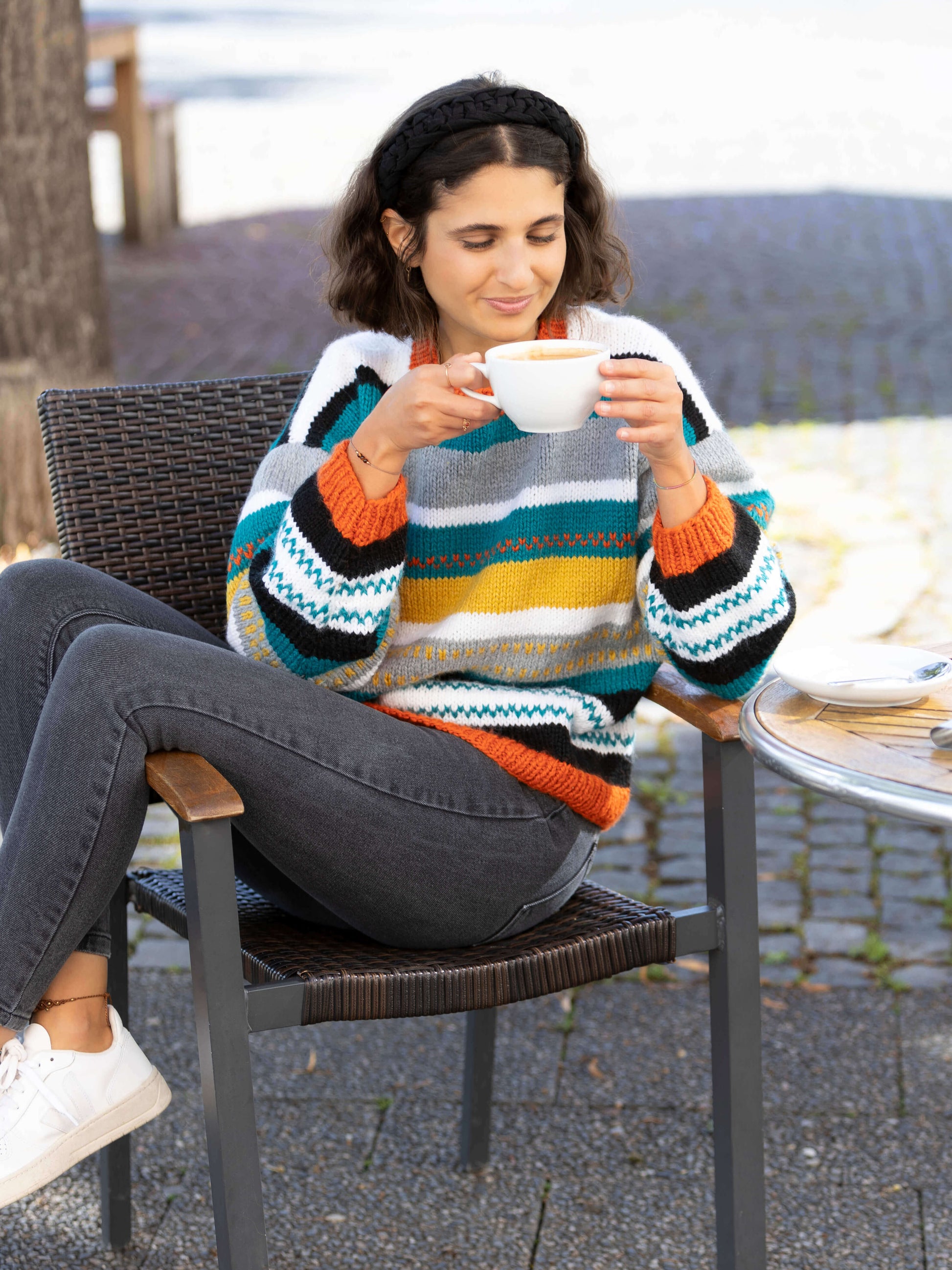 Pullover mit Streifen