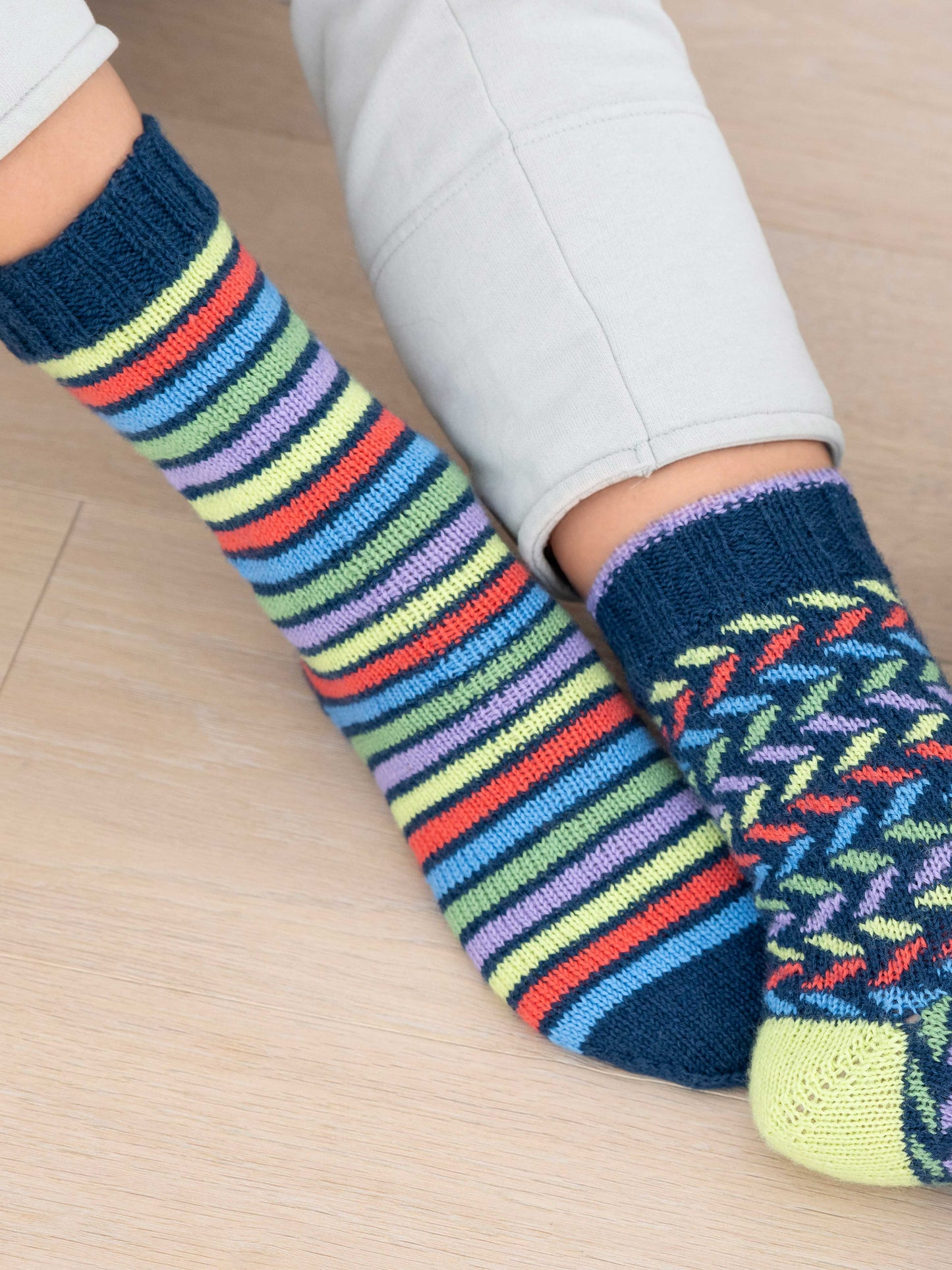 Bunte Ringel-Socken