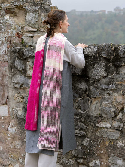 Schal mit 2-farbigem Patentmuster