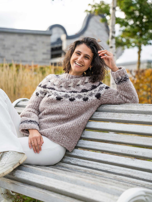 Jacquard-Pulli Top Down