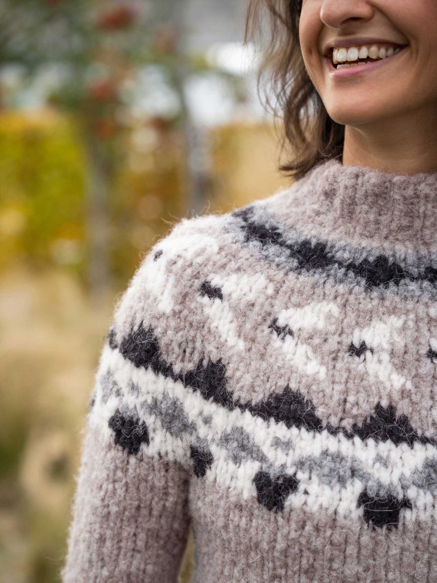 Jacquard-Pulli Top Down
