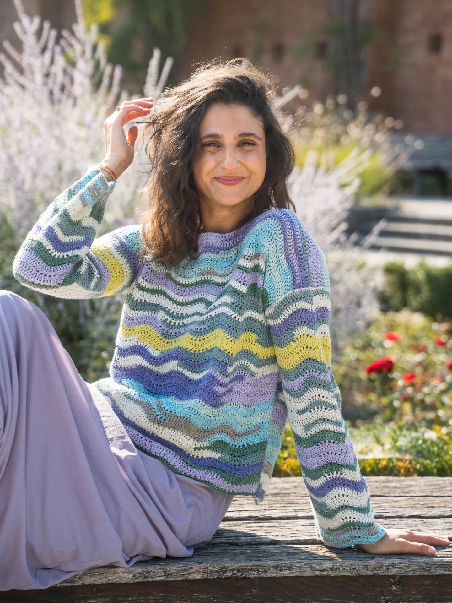 Kit crochet Pull "Wellenreiter" en 100 % coton