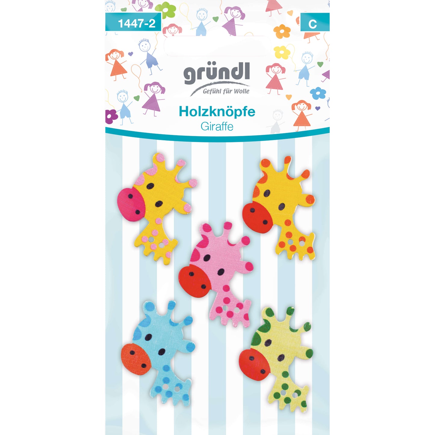 Holzknöpfe - Giraffe