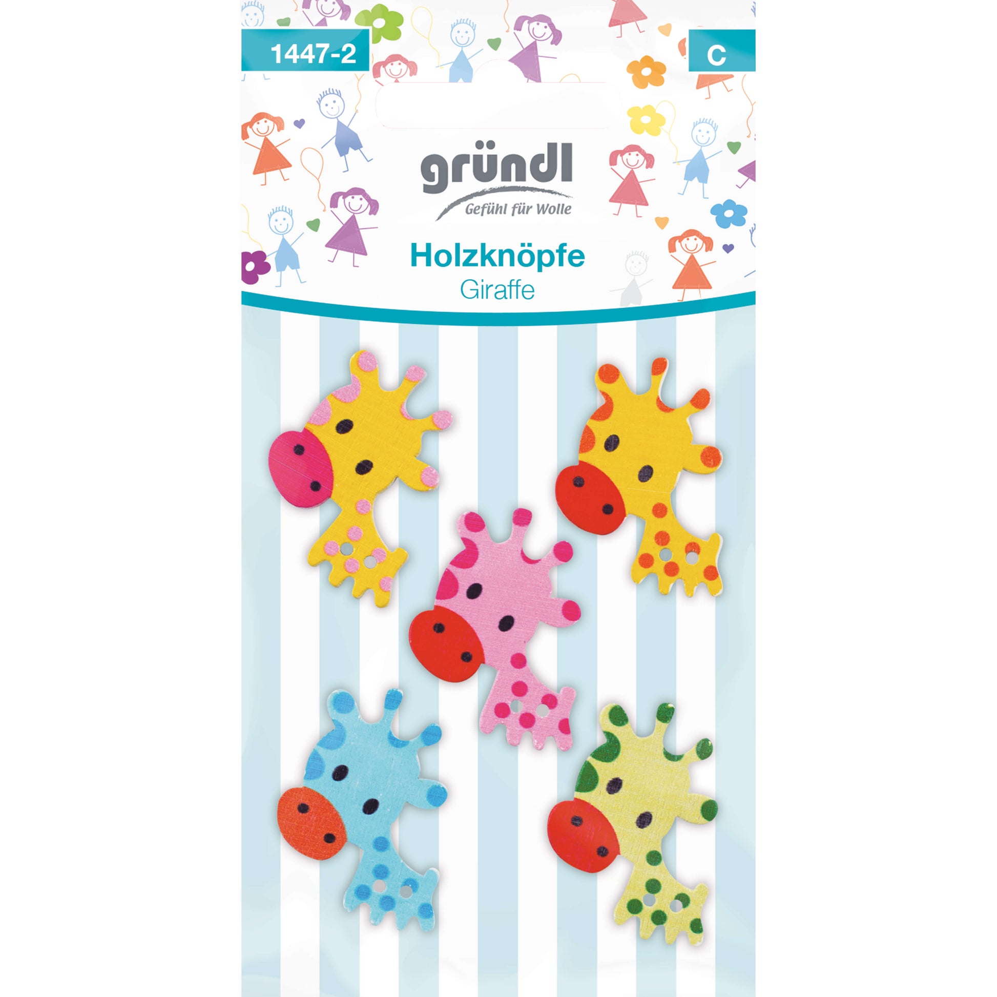 Holzknöpfe - Giraffe