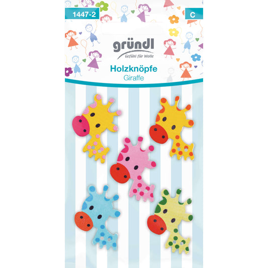 Holzknöpfe - Giraffe