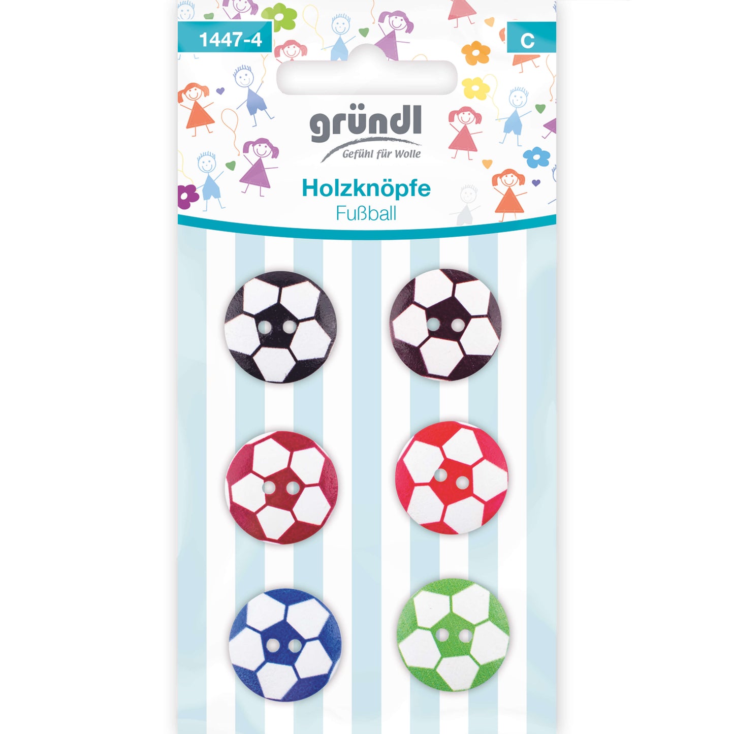 Holzknöpfe - Fußball