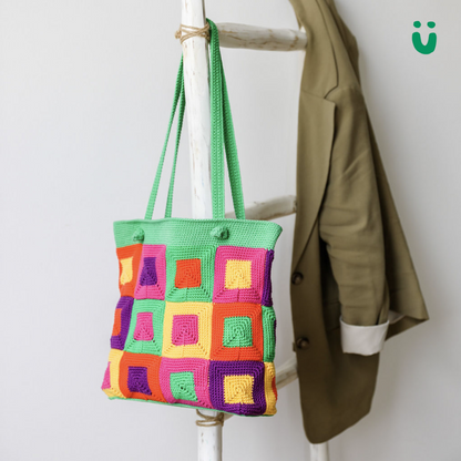 Häkelset Granny Square Tasche