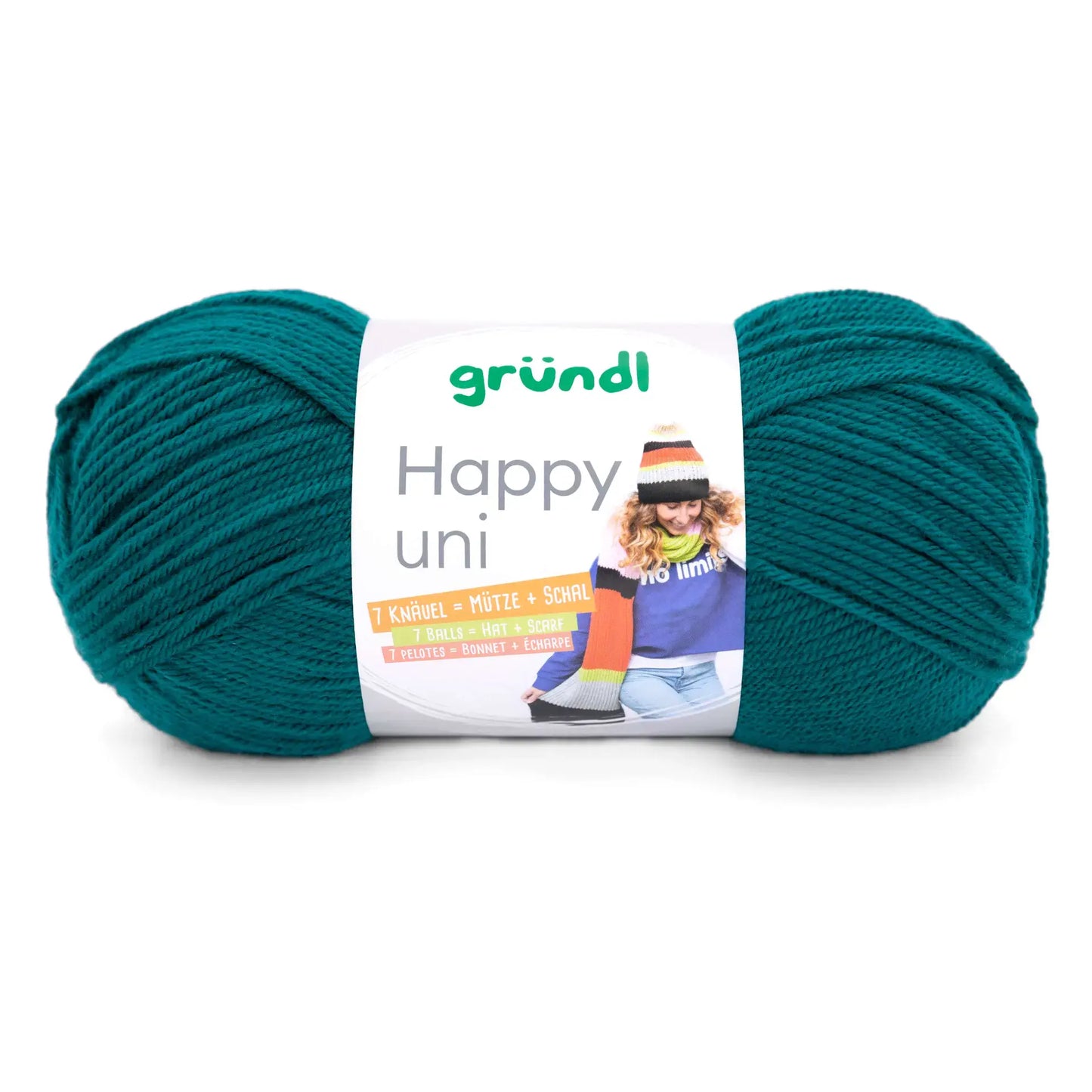 Knitting set hat and loop made from Happy uni