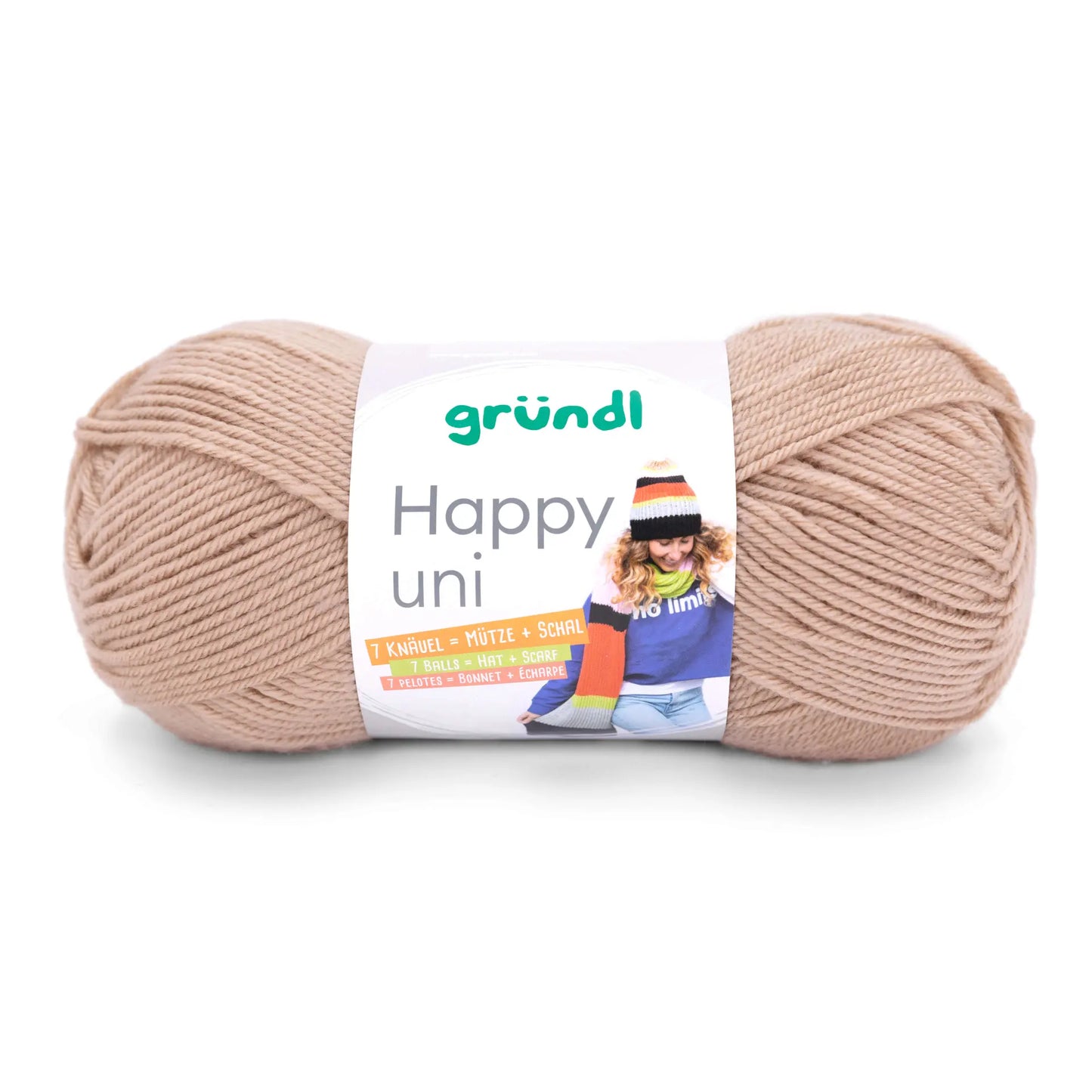 Strickset Colour-Blocking Schal und Mütze