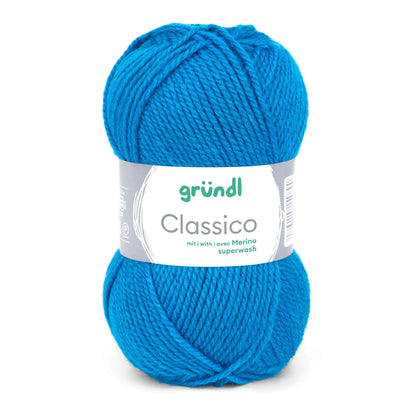 Knitting kit: colorful raglan sweater with balloon sleeves