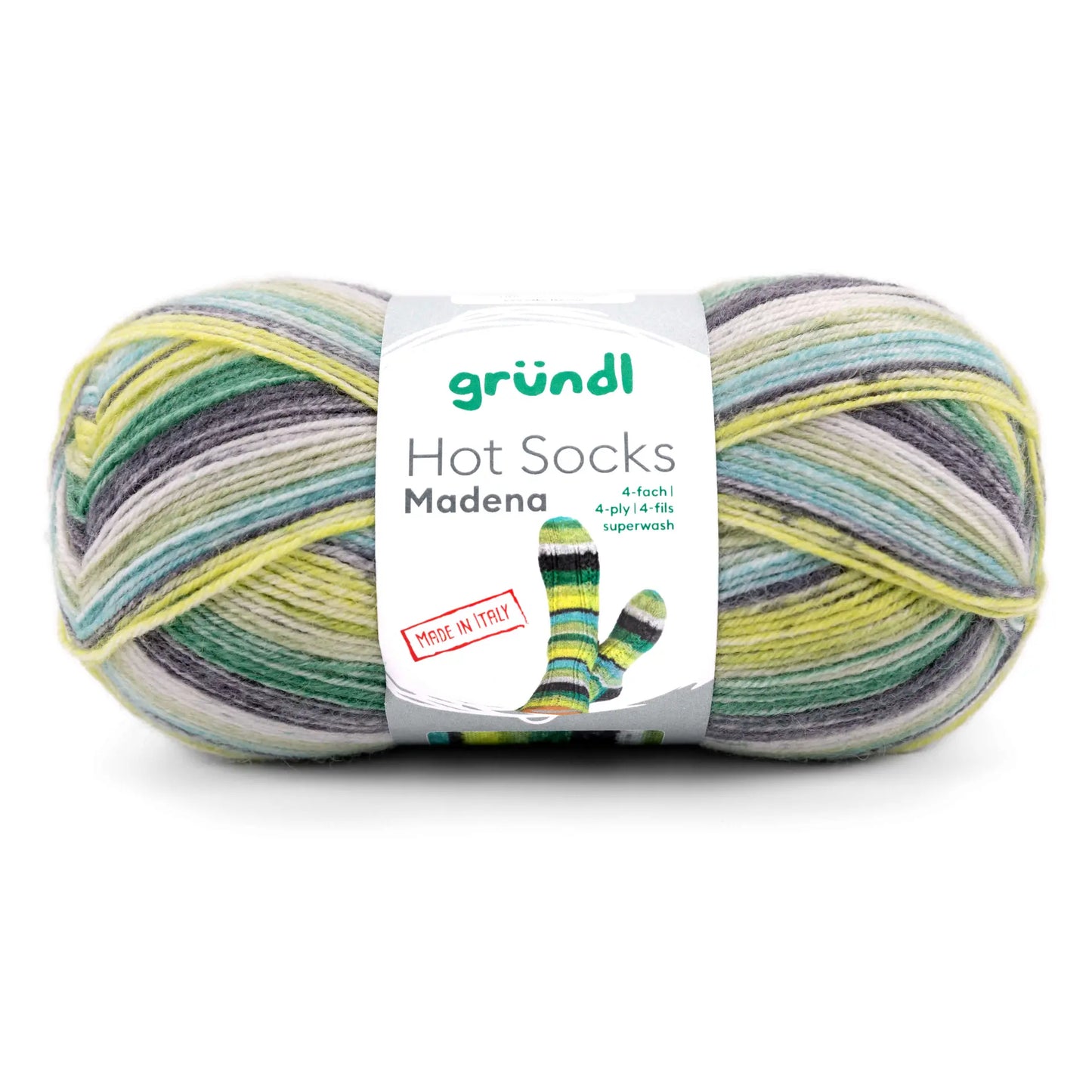 Kit de tricot Hot Socks Madena – 7x laine à chaussettes fabriquée en Italie