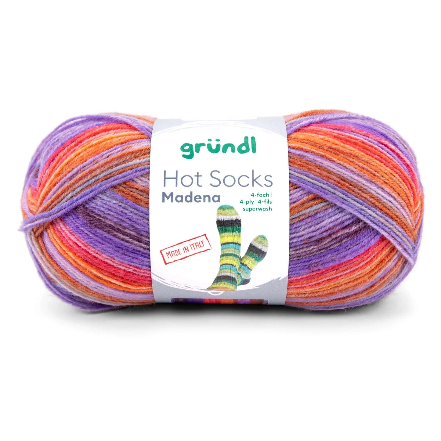 Kit de tricot Hot Socks Madena – 7x laine à chaussettes fabriquée en Italie