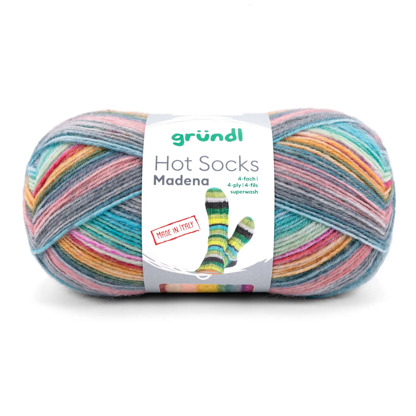 Kit de tricot Hot Socks Madena – 7x laine à chaussettes fabriquée en Italie