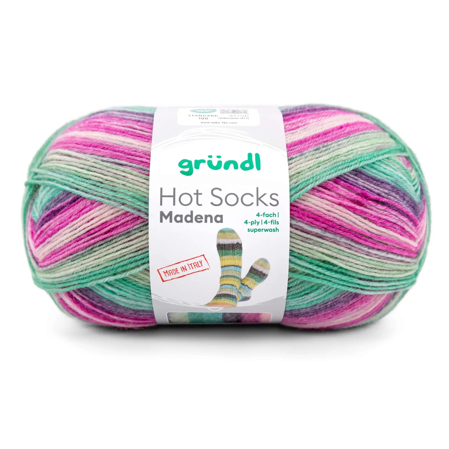 Kit de tricot Hot Socks Madena – 7x laine à chaussettes fabriquée en Italie