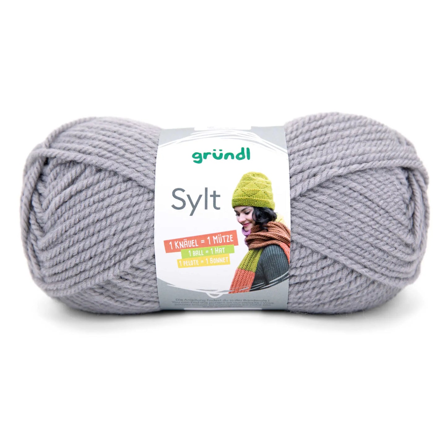 Knitting set sweater with checked pattern - 20% wool content