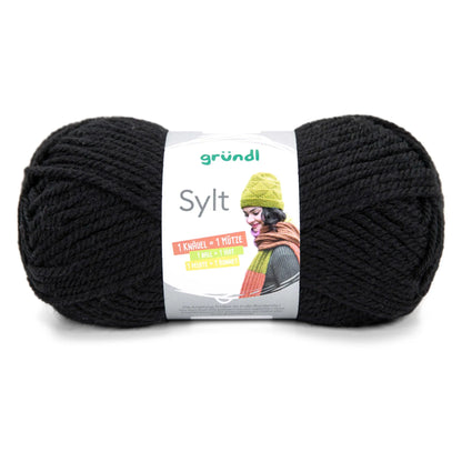 Knitting kit: Scarf in garter stitch for knitting beginners with fringes in autumn colors