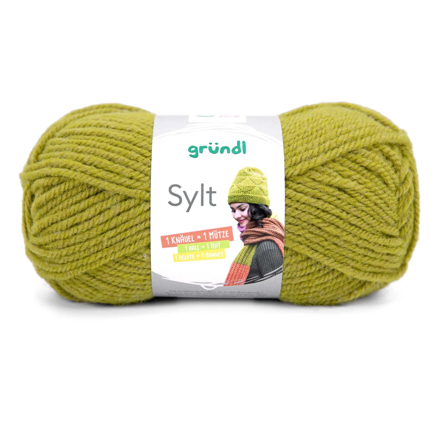 Knitting set sweater with checked pattern - 20% wool content