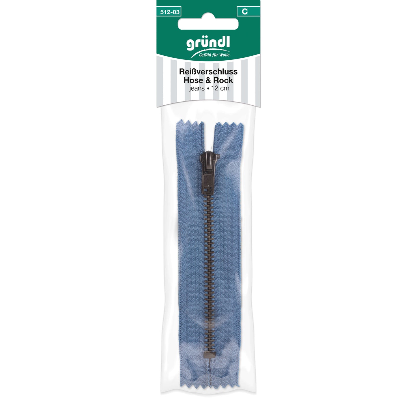 Fermeture-éclair pour pantalon et jupe, 12 cm